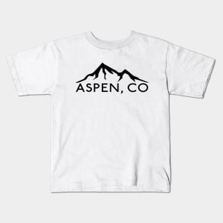 Aspen Colorado Skiing Ski Kids T-Shirt
